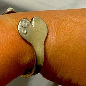 One-of-kind Handmade silver spoon cuff/bracelet